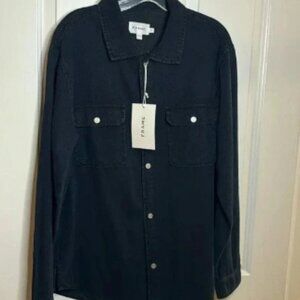 NWT FRAME mens denim shirt in washed placid blue size medium
